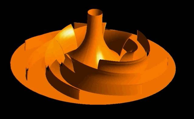 Centrifugal pump. Only impeller modeling. Cavitation